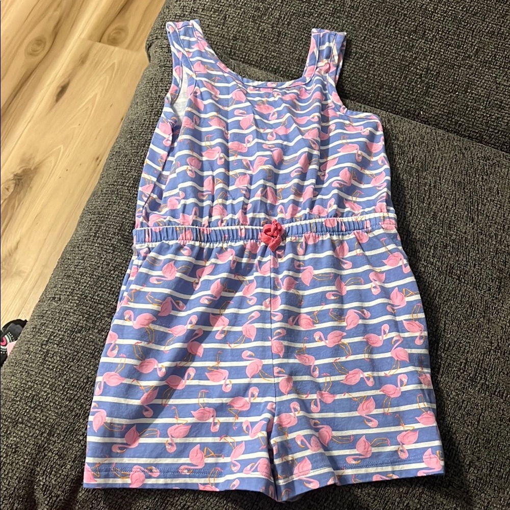 Kids Flamingo Print Romper